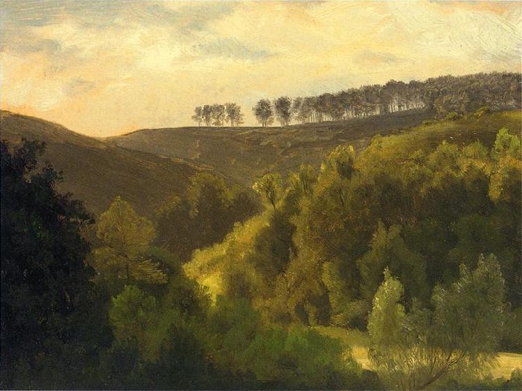 Albert Bierstadt Sunrise over Forest and Grove